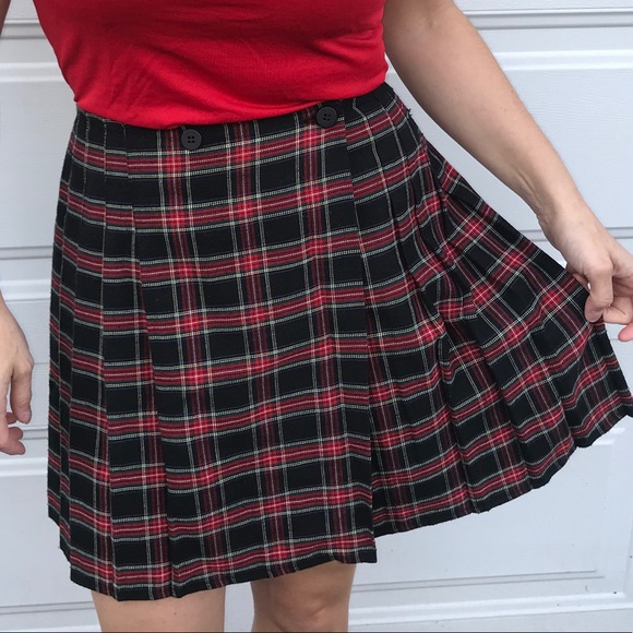 Perfect punk red plaid school kinderwhore skirt - Picture 2 of 14